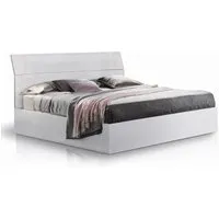 Mayon King Size Bed Frame - White High Gloss, MDF alternate view