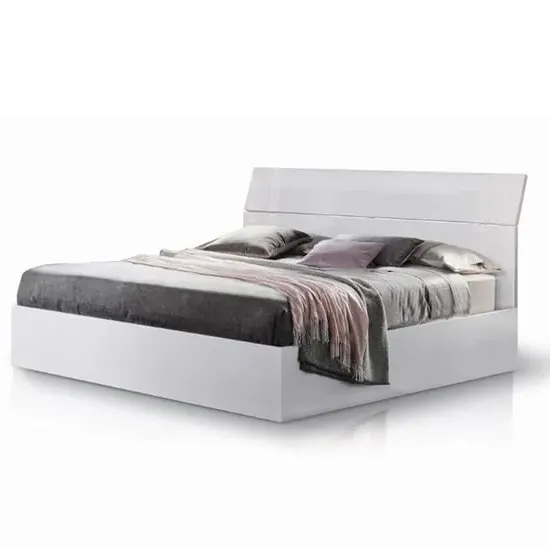 Mayon King Size Bed Frame - White High Gloss, MDF product