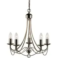 Maypole 5 Light Chandelier - Antique Brass