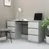 Mayra Laptop Desk with 6 Drawers - Concrete Effect, Engineered Wood