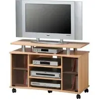 Mccook TV Stand with 7 Shelves - Sonoma Oak