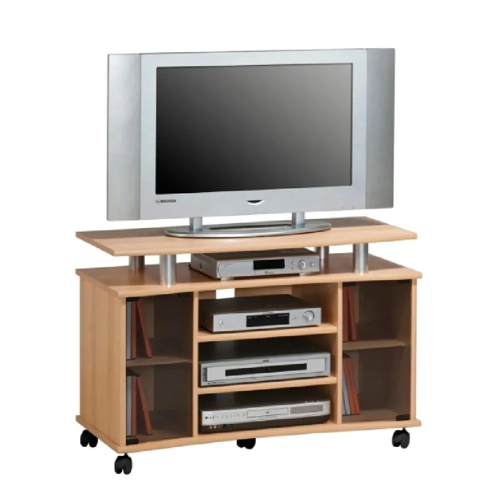 Mccook TV Stand with 7 Shelves - Sonoma Oak