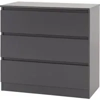 Mcgowan 3-Drawer Chest of Drawers - Grey