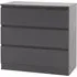 Mcgowan 3-Drawer Chest of Drawers - Grey