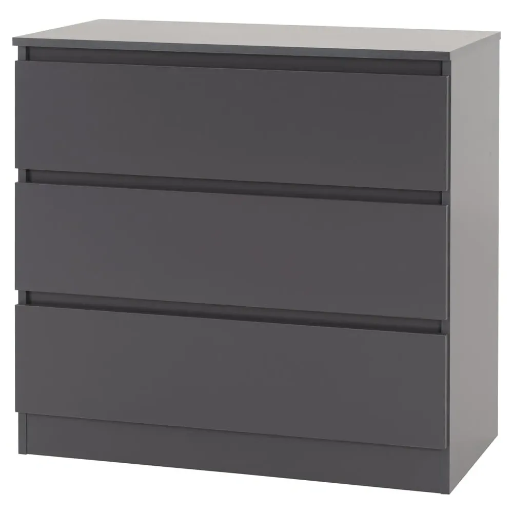 Mcgowan 3-Drawer Chest of Drawers - Grey