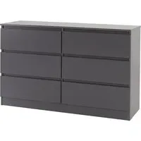 Mcgowan 6-Drawer Chest of Drawers - Grey