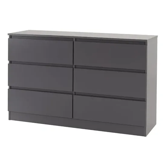 Mcgowan 6-Drawer Chest of Drawers - Grey