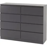 Mcgowan 8-Drawer Chest of Drawers - Grey