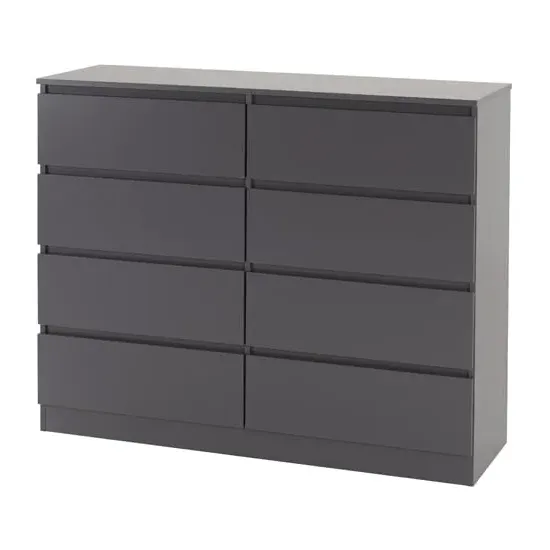 Mcgowan 8-Drawer Chest of Drawers - Grey