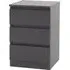 Mcgowan Bedside Cabinet with 3 Drawers - Grey