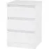 Mcgowan Bedside Cabinet with 3 Drawers - White
