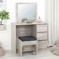 Mcgowan Dressing Table with 3 Drawers - Urban Snow alternate view