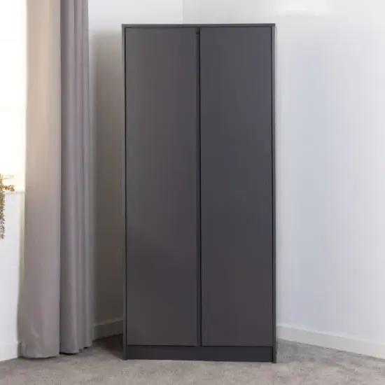 Mcgowen 2-Door Wardrobe - Grey image