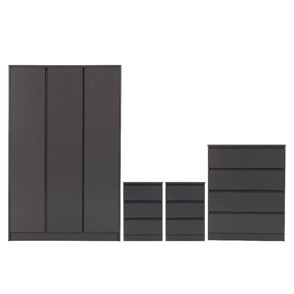 Mcgowen 3-Door Bedroom Furniture Set - Grey