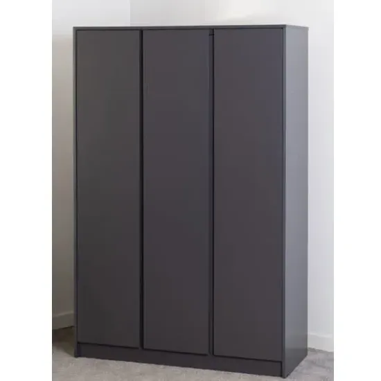 Mcgowen 3-Door Wardrobe - Grey