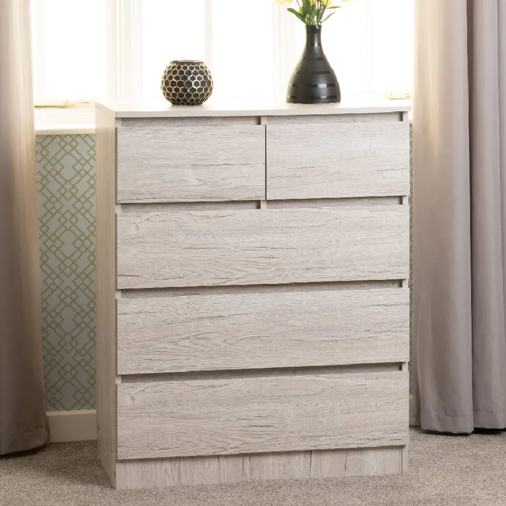Mcgowen 5 Drawer Chest - Urban Snow, Wood