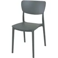Mchenry Garden Side Chair - Dark Grey, Polypropylene