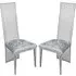 Mchenry High Back Dining Chairs - Silver, Fabric
