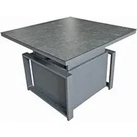 Mchenry Square Dining Table with Lift Function - Grey, Ceramic Glass