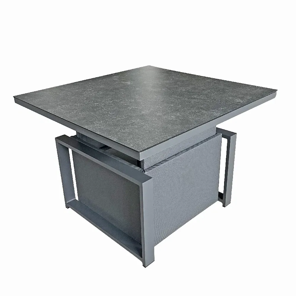 Mchenry Square Dining Table with Lift Function - Grey, Ceramic Glass image