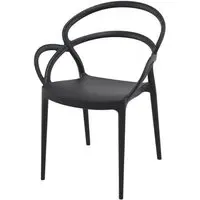 Mckinney Garden Armchair - Black, Polypropylene
