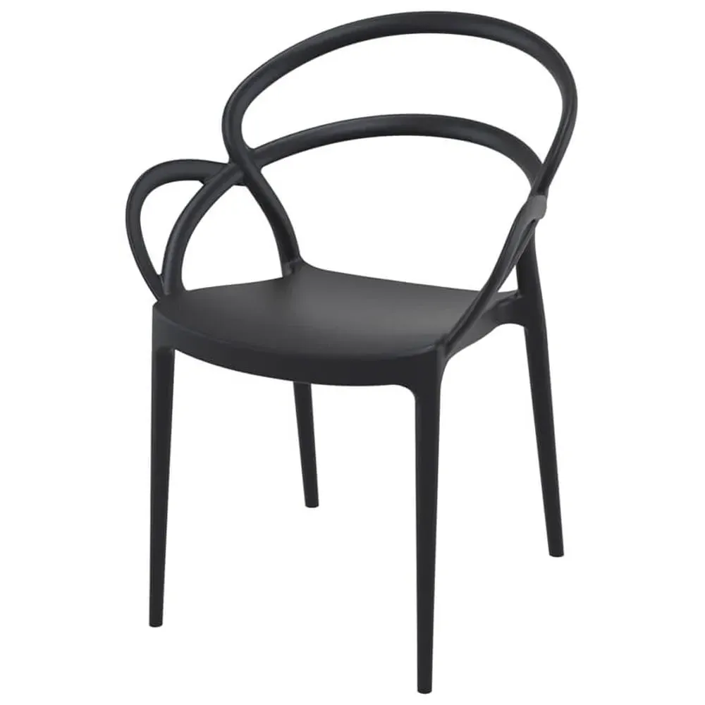 Mckinney Garden Armchair - Black, Polypropylene image