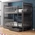 Meaford Bunk Bed with Storage - Graphite, Wood
