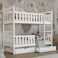 Meaford Bunk Bed with Storage - White, Wood