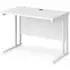 Mears 1000mm Cantilever Computer Desk - White