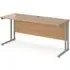Mears 1600mm Cantilever Computer Desk - Beech, Silver