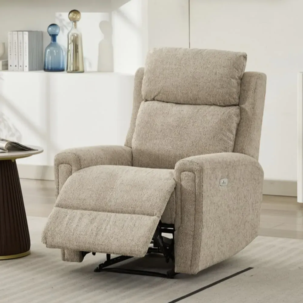 Medinah 1 Seater Electric Reclining Sofa - Beige, Fabric product
