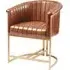 Medinah Armchair - Pecan Brown, Genuine Leather