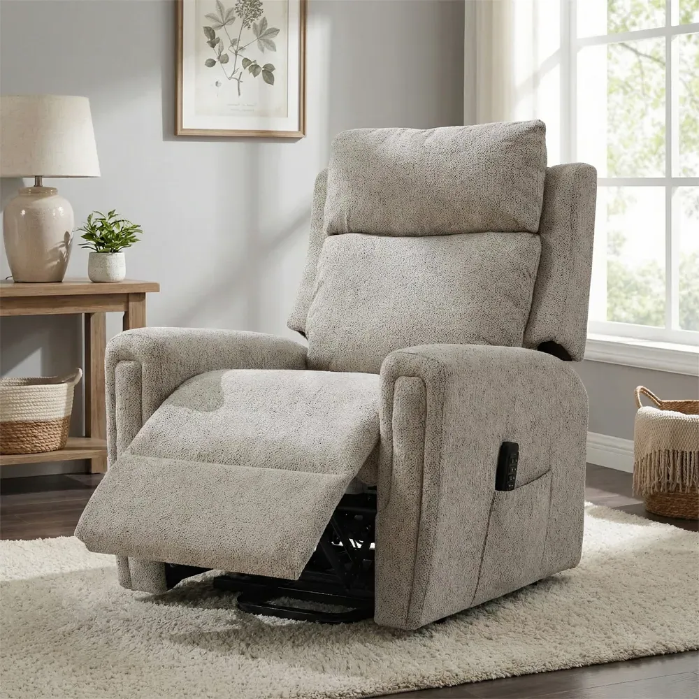 Medinah Quad Motor Lift Tilt Recliner Chair - Beige, Fabric product