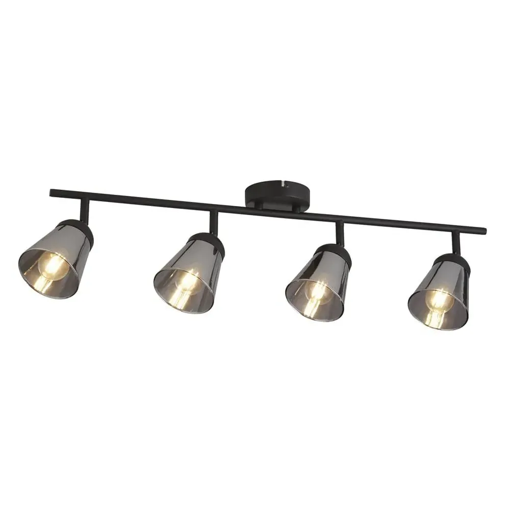 Mega 4 Light Bar Spotlight - Black, Smoked Glass