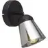 Mega Wall Spotlight - Black, Smoked Glass