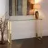 Megan Rectangular Console Table - Gold, Glass