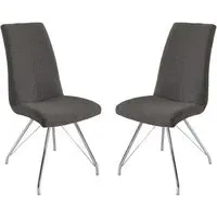 Mekbuda Dining Chair - Dark Grey, Fabric