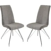 Mekbuda Dining Chair - Grey, Fabric