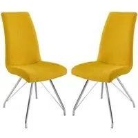Mekbuda Dining Chair - Yellow, Fabric