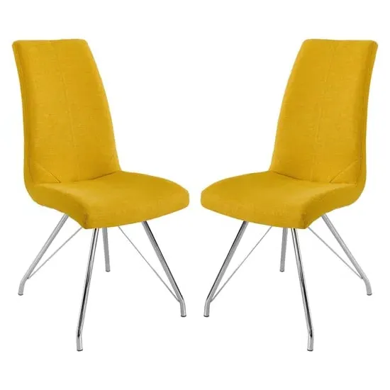 Mekbuda Dining Chair - Yellow, Fabric