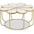 Mekbuda Petal Coffee Table with Gold Frame - White, Marble