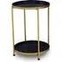 Mekbuda Round 2 Tier Side Table - Blue, Metal