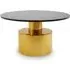 Mekbuda Round Coffee Table - Black, Marble