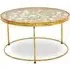 Mekbuda Round Coffee Table - Gold, Glass