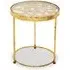 Mekbuda Round Side Table - Gold, Glass