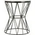 Mekbuda Round Side Table with Corset Frame - White, Marble