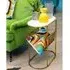Mekbuda Side Table with Magazine Rack - White, Marble
