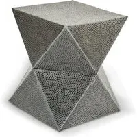 Mekbuda Triangular Metal Stool - Antique Zinc