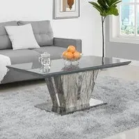Melange Coffee Table - Grey, Glass