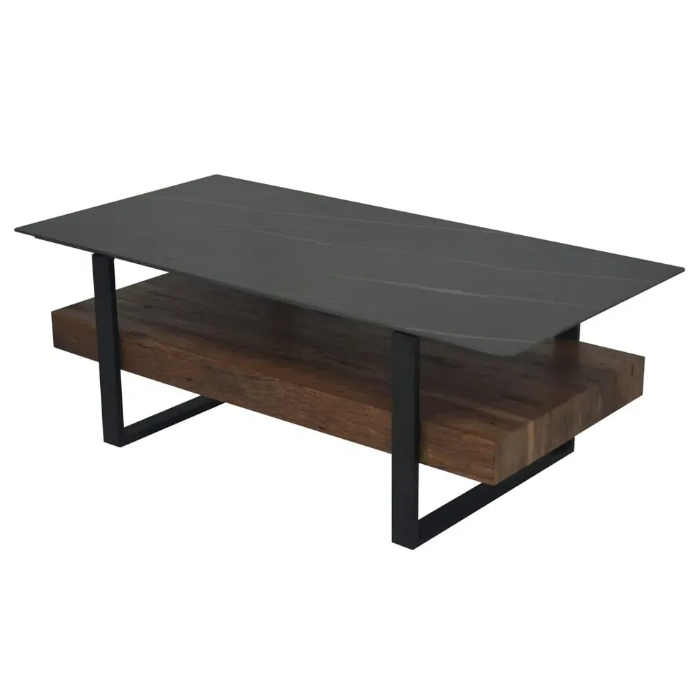 Melbourne Sintered Stone Coffee Table - Brown, Black